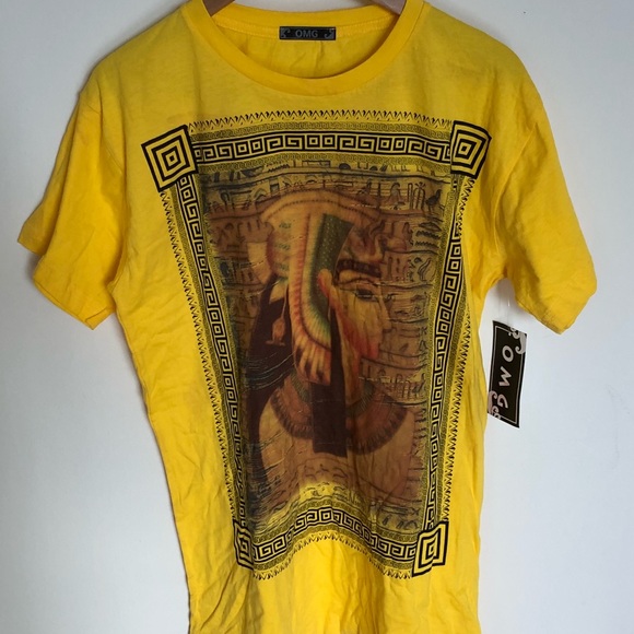 OMG T-Shirt yellow with print - Picture 2 of 7